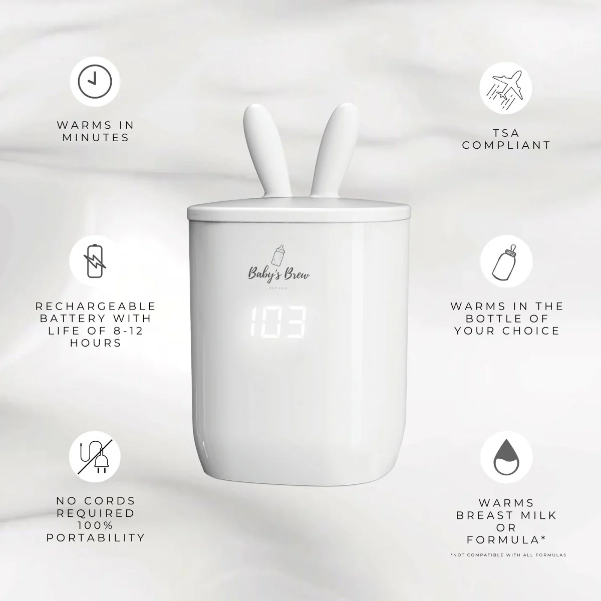 Portable Bottle Warmer Pro 3.0 | All-in-One Bundle (Warmer + 4 Adapters) - Image 5