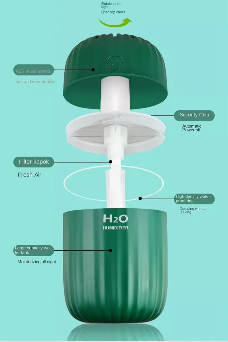Colorful LED Mini Humidifier & Diffuser – Portable Aromatherapy - Image 8