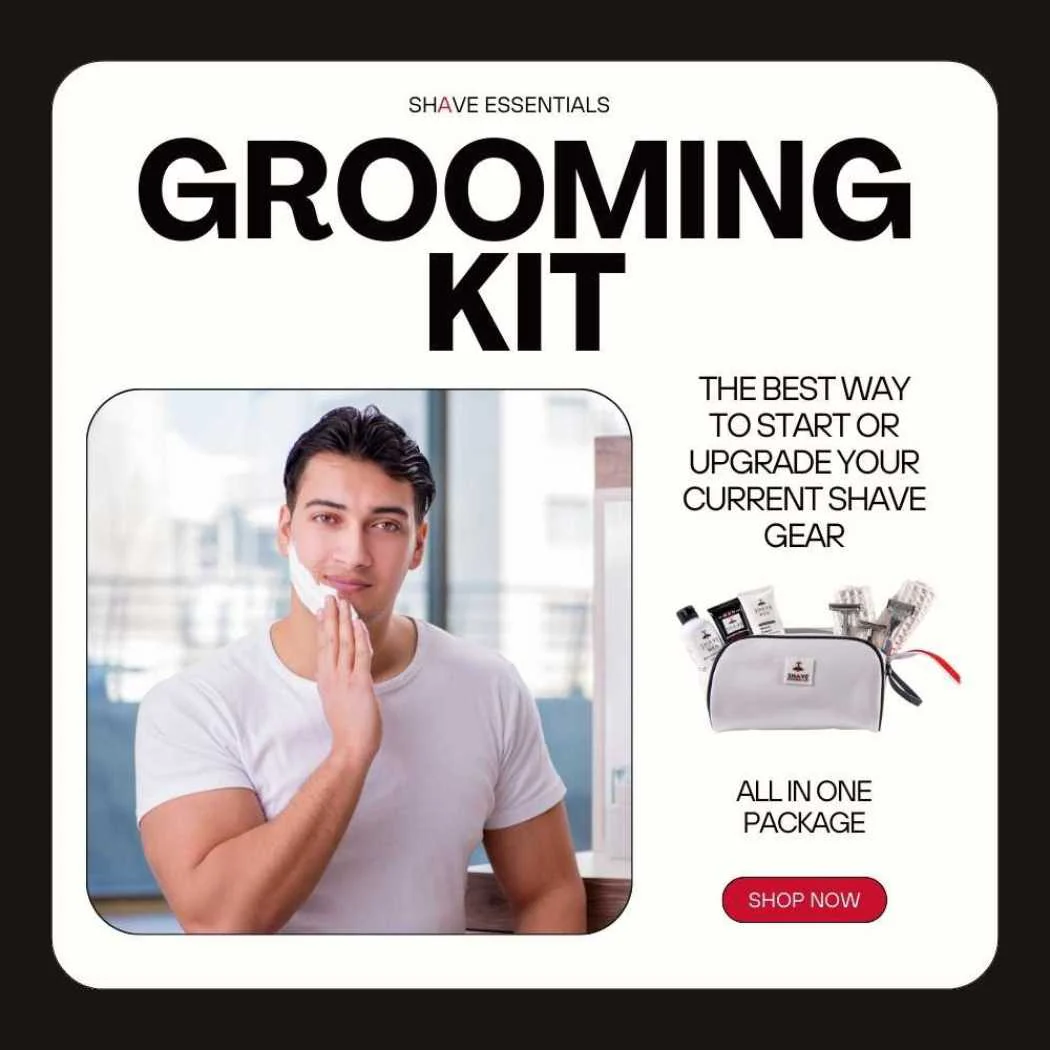 Shave Essentials Grooming Kit with Travel Bag - Image 2