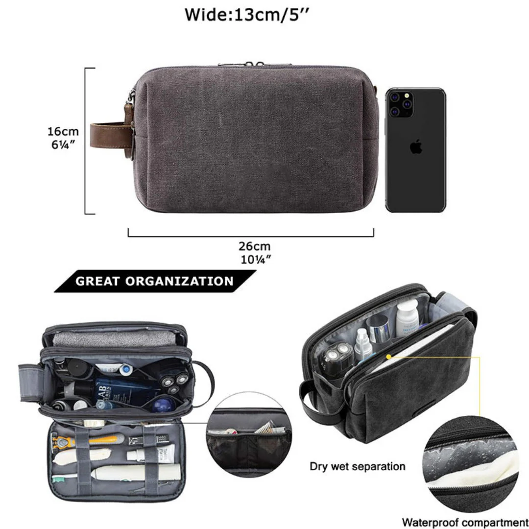 Large Capacity Canvas Wash Bag - Image 2
