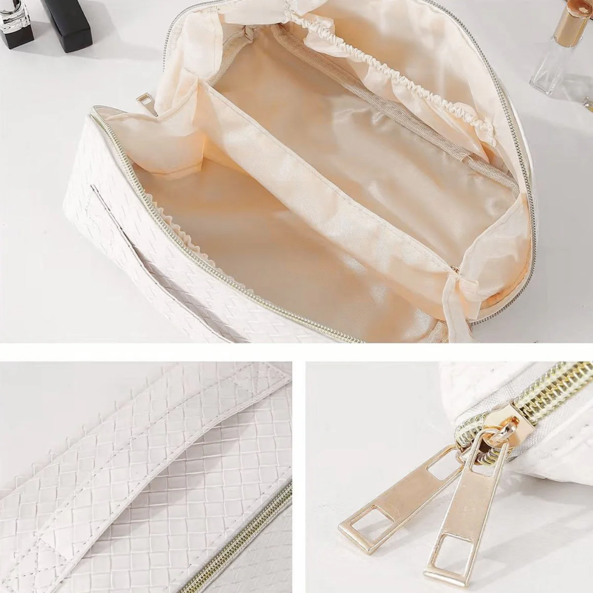 Woven Textured Beauty Organizer - Image 9