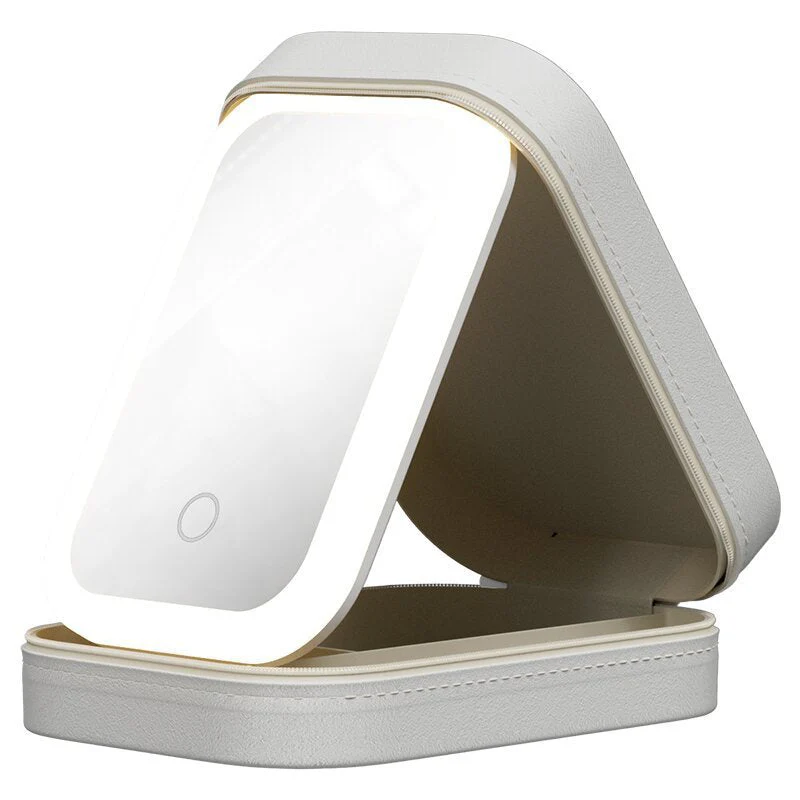 2-in-1 Travel Makeup Case | LED Mirror & Organizer - Image 2