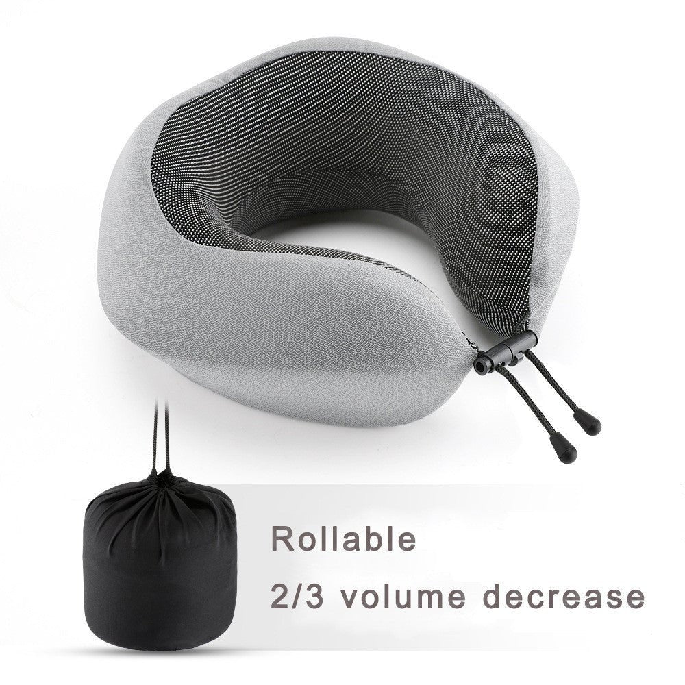 Memory Foam Slow-Rebound Neck Pillow | Travel & Office Support