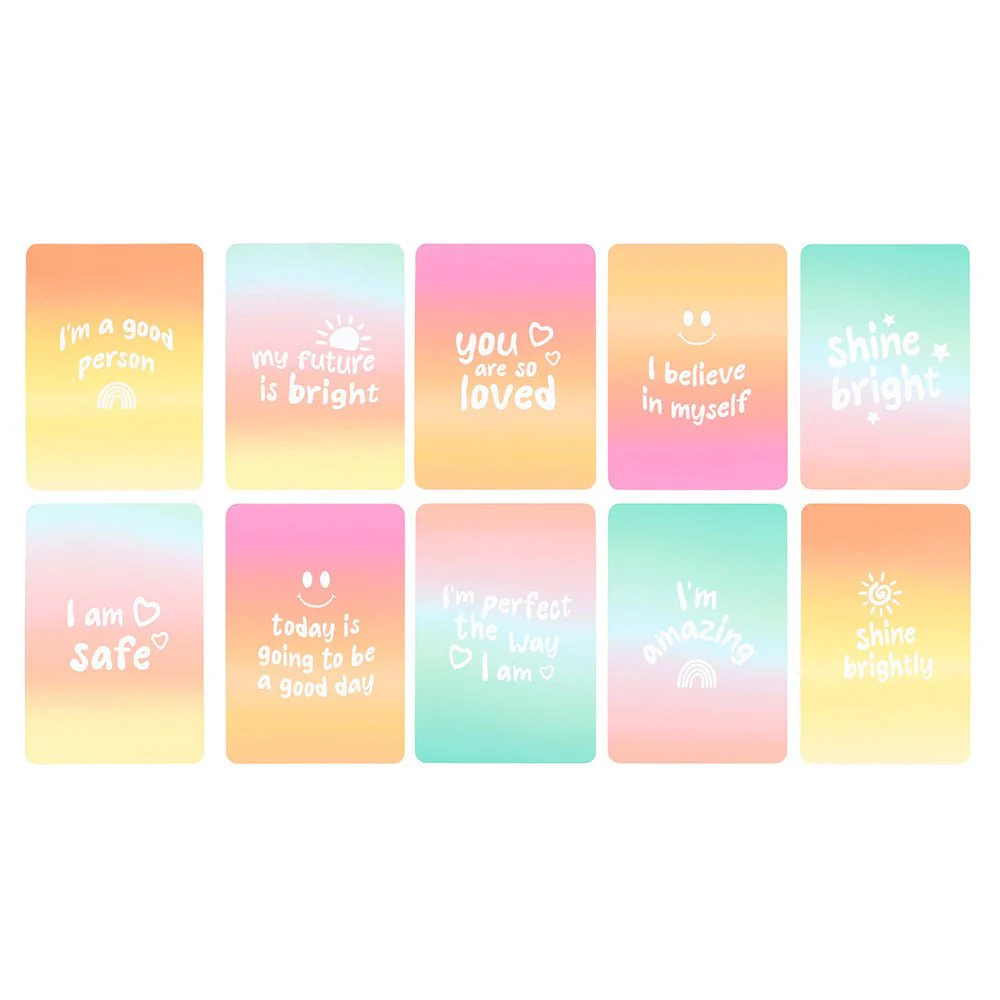 Mindful Moments Affirmation Cards – 10 Messages + Wooden Stand - Image 3