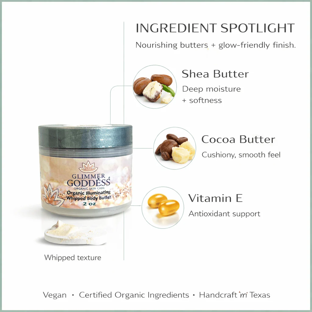 Organic Shimmering Body Butter (2 oz) - Image 2