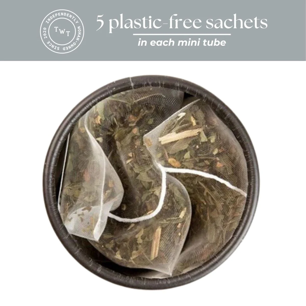 Peppermint Mini Tea Tube – Crisp Herbal Blend (5 Sachets) - Image 3