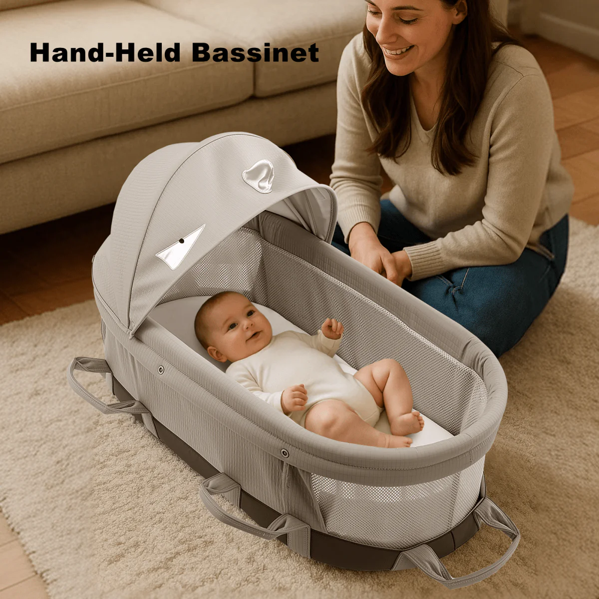 Portable Handheld Baby Travel Bassinet - Image 2