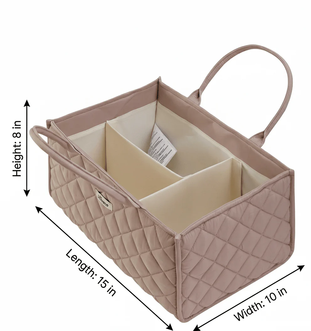 Quilted Diaper Caddy Organizer - Image 10