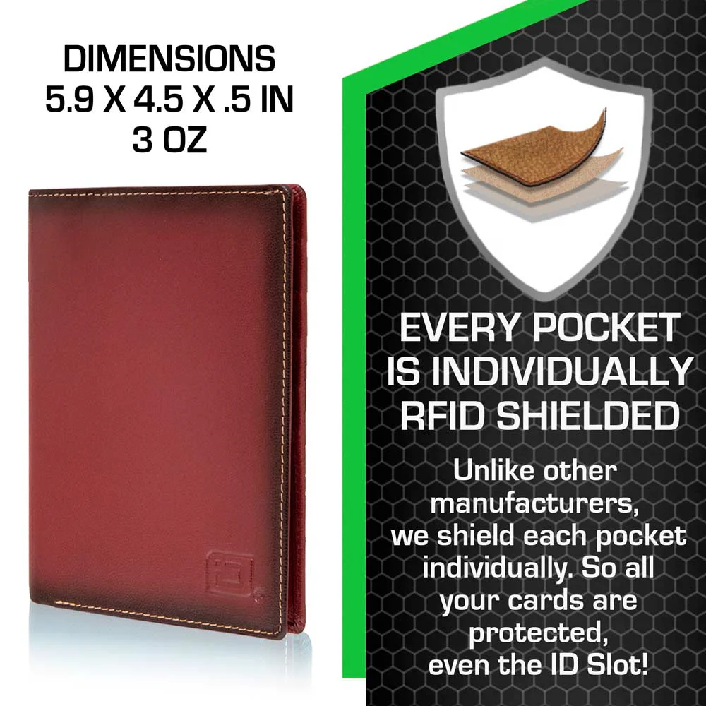 RFID Blocking Leather Passport Wallet - Image 17