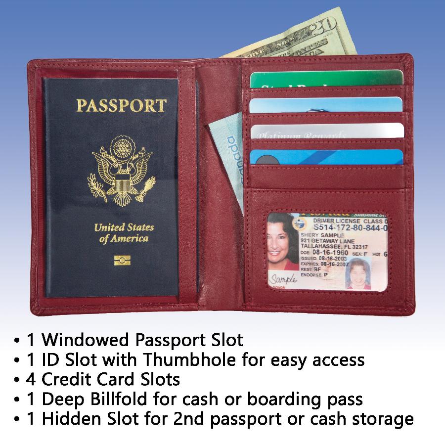 RFID Blocking Leather Passport Wallet - Image 18