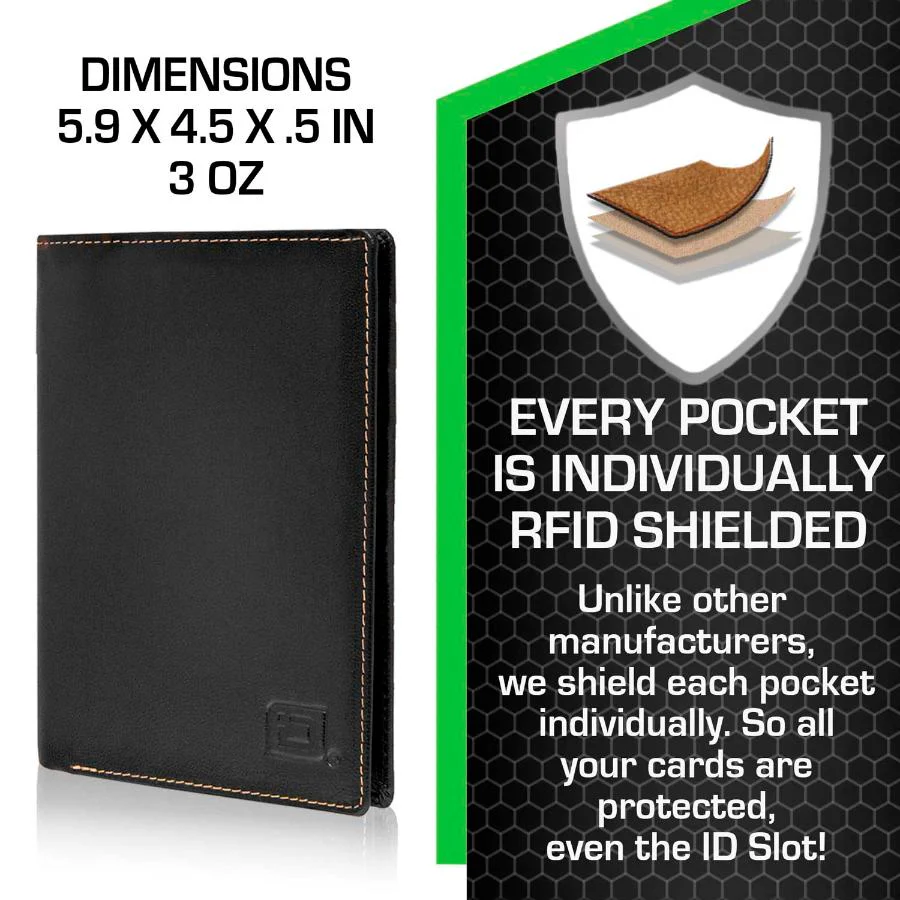 RFID Blocking Leather Passport Wallet - Image 7