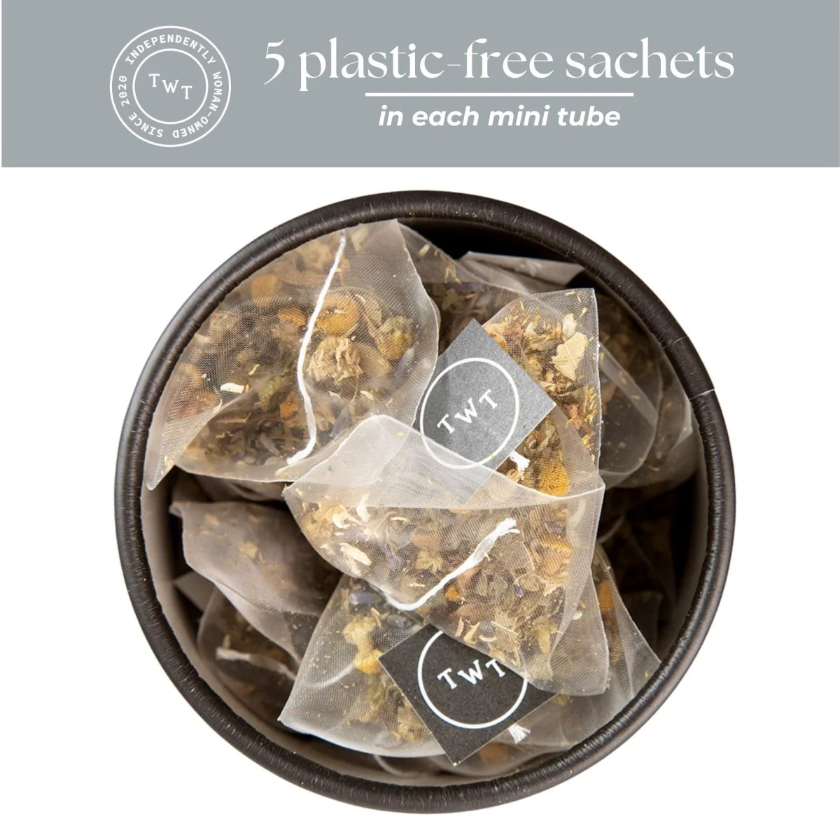 Spa Bliss Mini Tea Tube – Calming Herbal Blend (5 Sachets) - Image 3