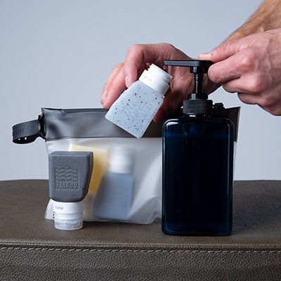 Travel Bottles for Liquids 3oz (Two Pack - Clear/Gray) - Image 3