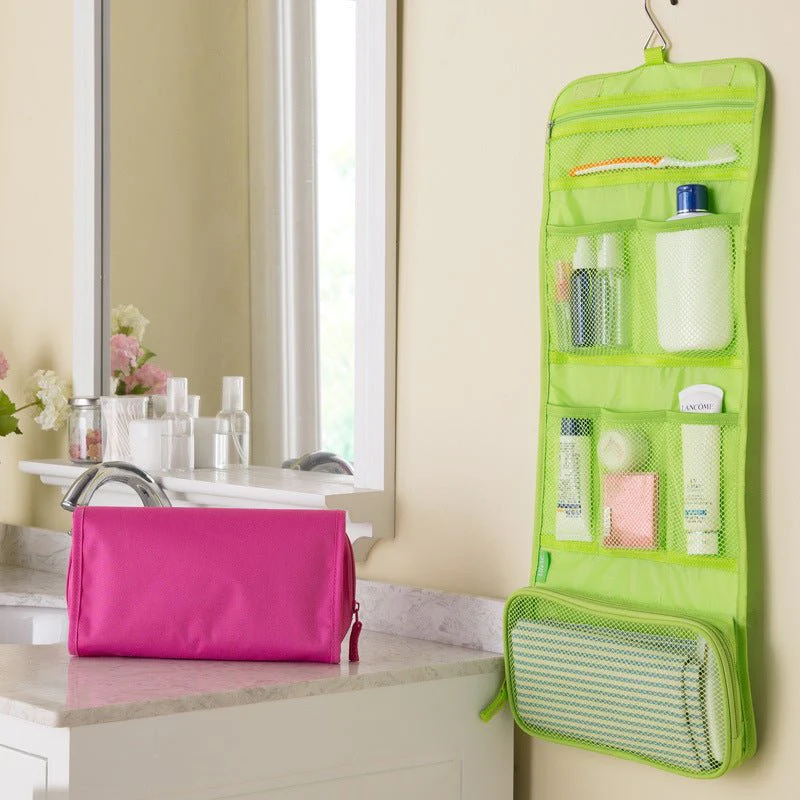 Canvas Hanging Foldable Toiletry Bag - Image 8