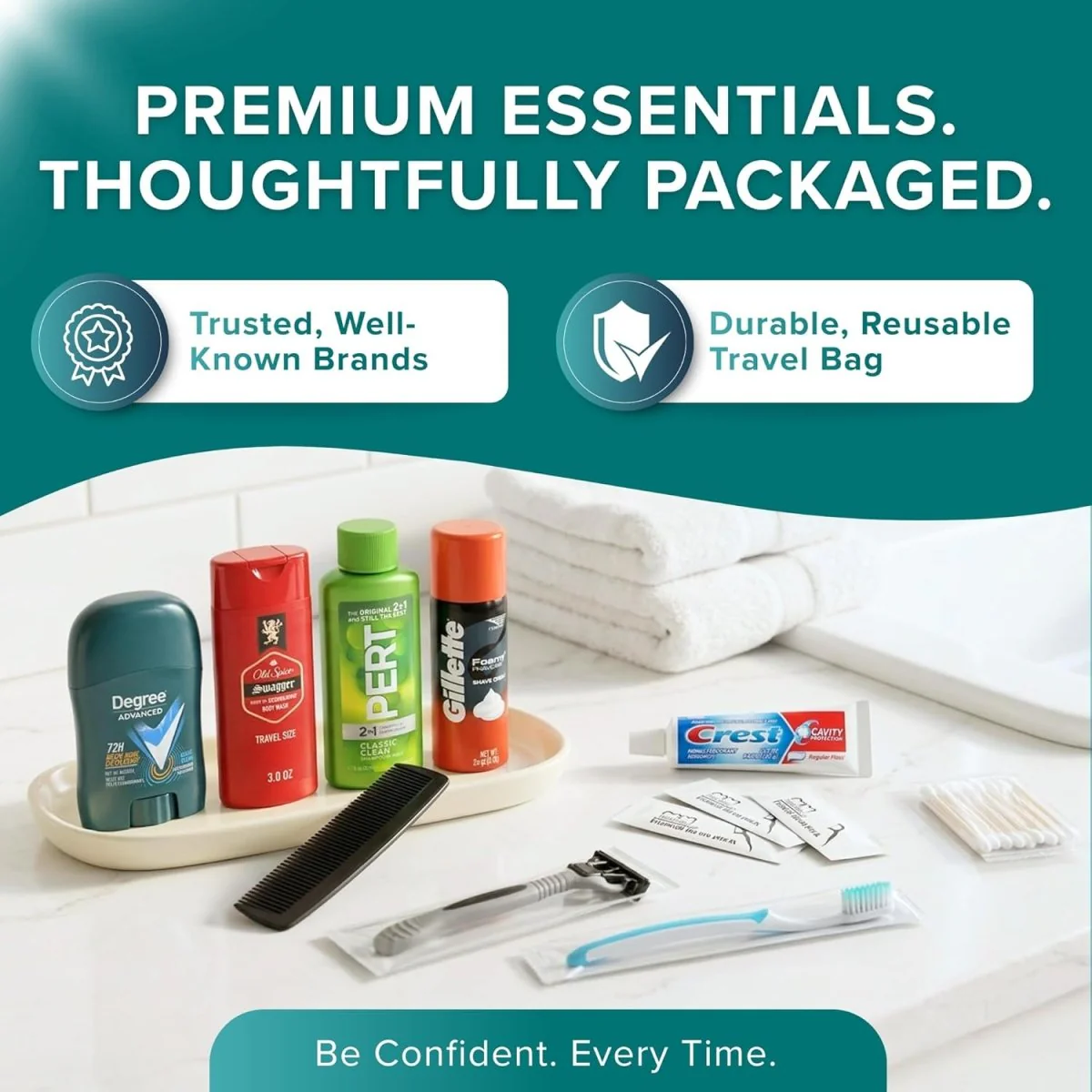 TrekTote 15-Piece Men’s Premium Travel Hygiene Kit - Image 2