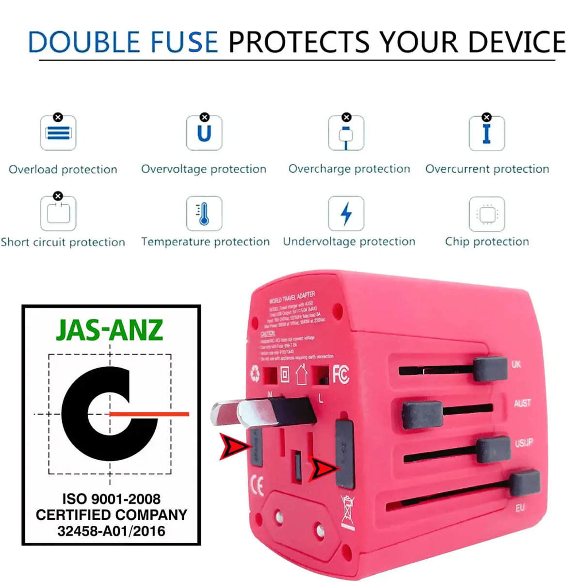 Universal Travel Adapter (3-Pack) - Image 16