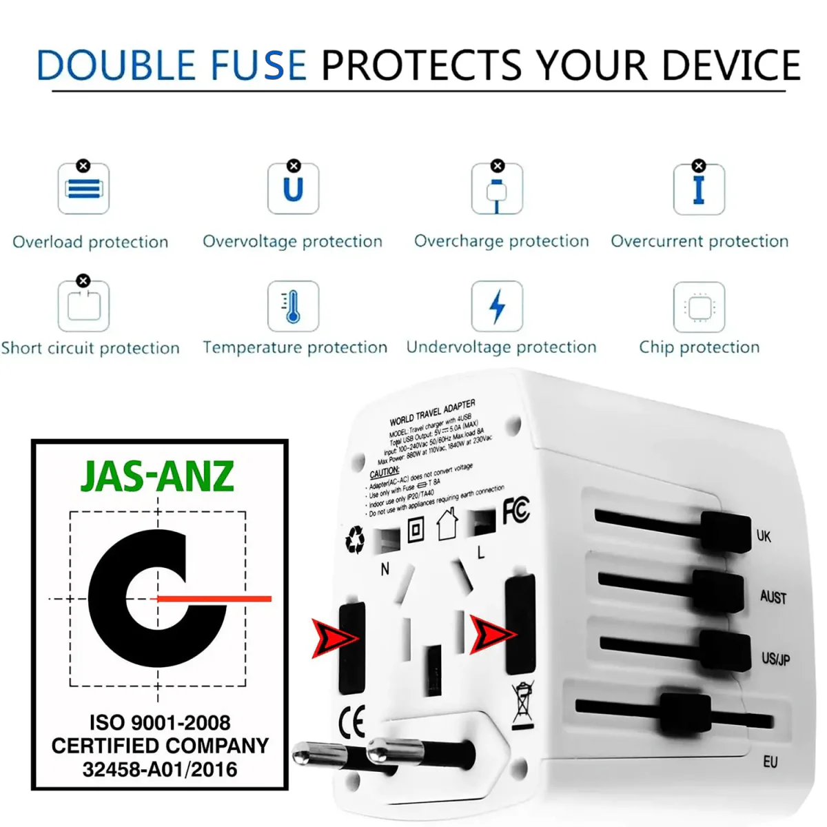 Universal Travel Adapter (3-Pack) - Image 23