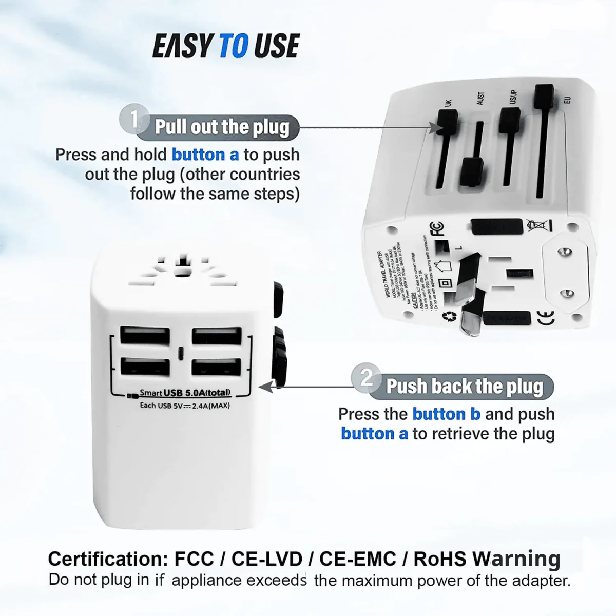 Universal Travel Adapter (3-Pack) - Image 25
