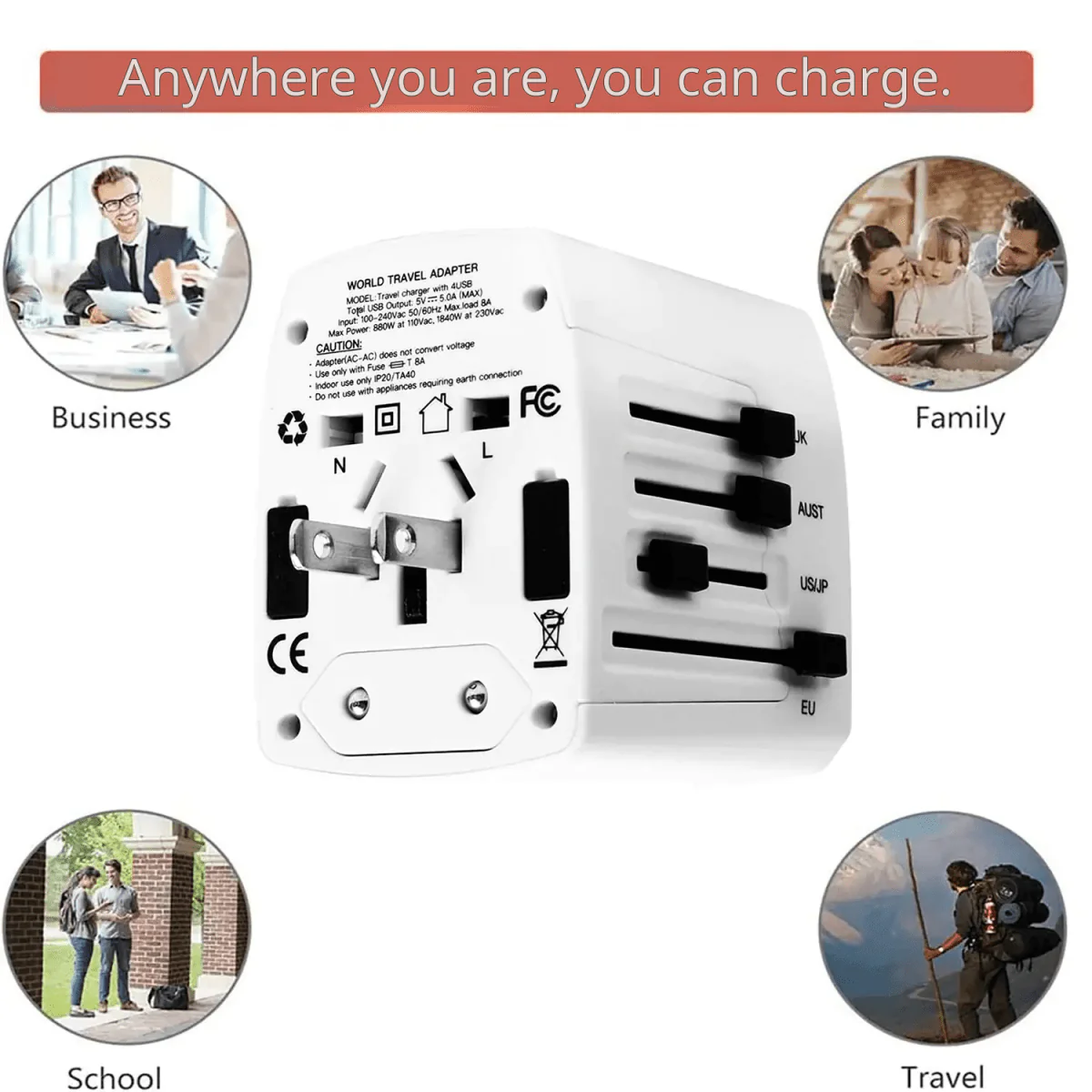 Universal Travel Adapter (3-Pack) - Image 26