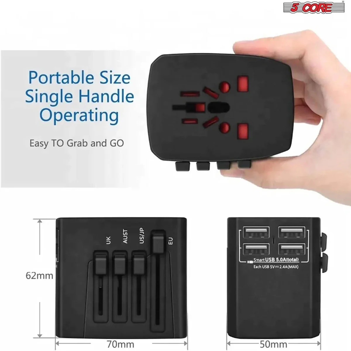 Universal Travel Adapter (3-Pack) - Image 3