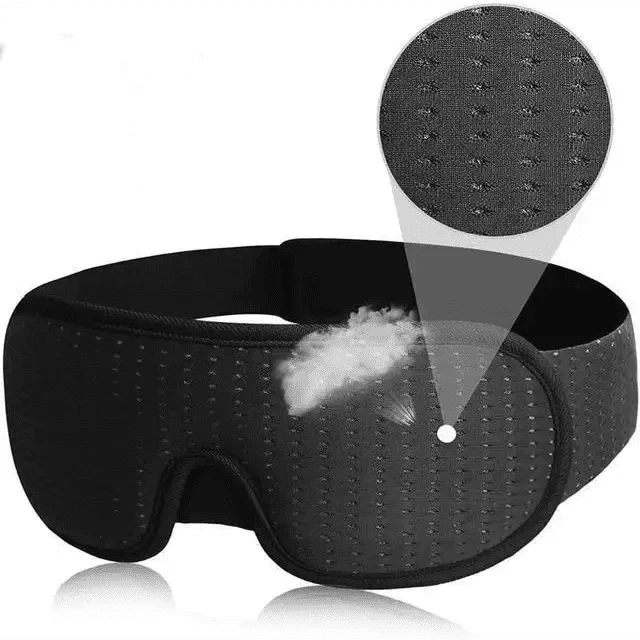 Vintage-Style 3D Sleep Mask | Breathable Cotton Blackout - Image 3